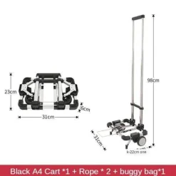 Roam Ready Outdoor-Artikel|Outdoor-Gadgets-Faltbarer Handwagen - Tragbarer Mehrzweckwagen