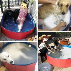 Decor Haustierzubehör-Faltbarer Haustier-Badepool - Tragbarer Hunde- und Katzenpool
