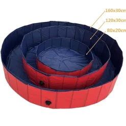 Decor Haustierzubehör-Faltbarer Haustier-Badepool - Tragbarer Hunde- und Katzenpool