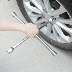 Cozy Living Autozubehör|Automobilindustrie-Faltbarer Radmutternschlüssel – Tragbares Werkzeug zum Reifenwechseln