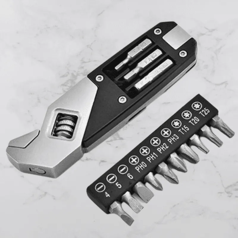 The Decor Haven Fahrräder & Verkehr|Camping Im Freien-Faltbarer Schraubenschlüssel-Werkzeugsatz aus Edelstahl – Pro Expert Mechanic Tools