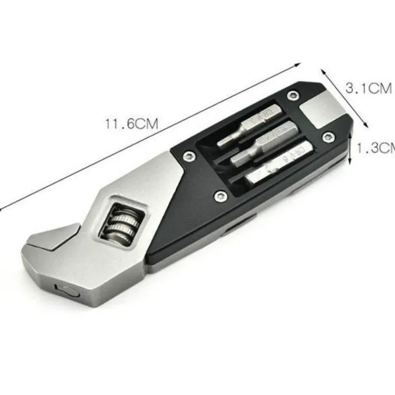 The Decor Haven Fahrräder & Verkehr|Camping Im Freien-Faltbarer Schraubenschlüssel-Werkzeugsatz aus Edelstahl – Pro Expert Mechanic Tools