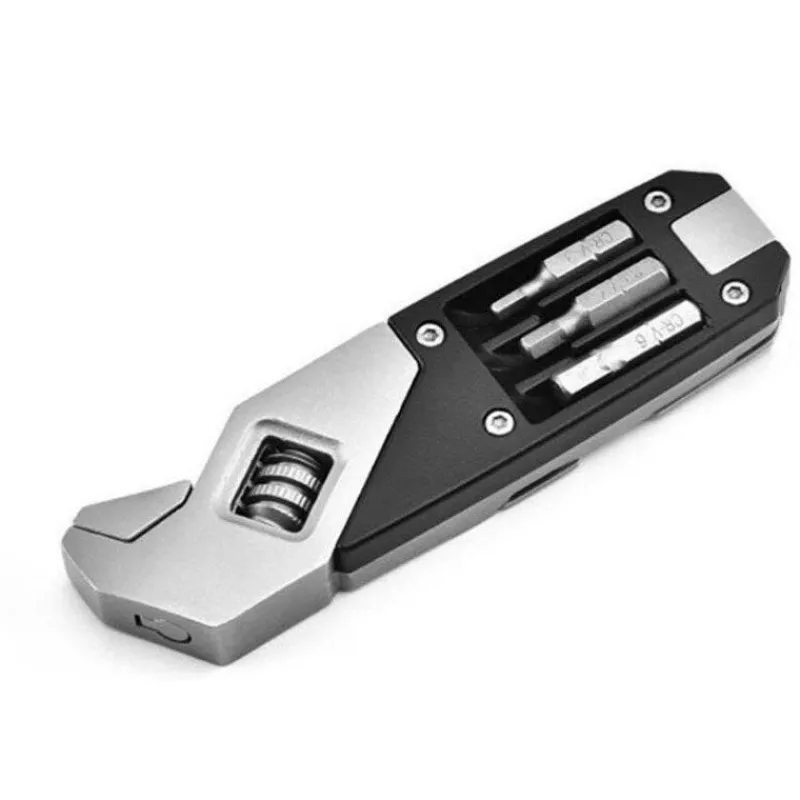 The Decor Haven Fahrräder & Verkehr|Camping Im Freien-Faltbarer Schraubenschlüssel-Werkzeugsatz aus Edelstahl – Pro Expert Mechanic Tools