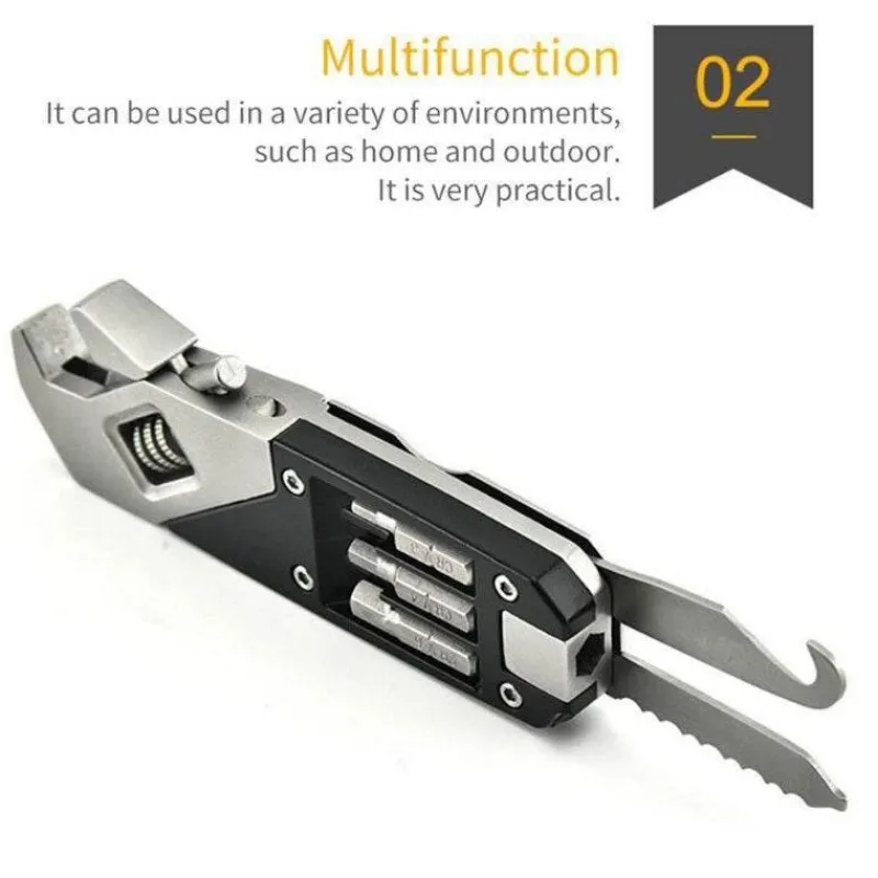 The Decor Haven Fahrräder & Verkehr|Camping Im Freien-Faltbarer Schraubenschlüssel-Werkzeugsatz aus Edelstahl – Pro Expert Mechanic Tools