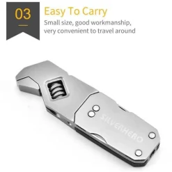 The Decor Haven Fahrräder & Verkehr|Camping Im Freien-Faltbarer Schraubenschlüssel-Werkzeugsatz aus Edelstahl – Pro Expert Mechanic Tools