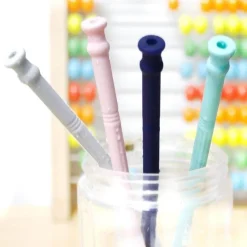 Little Nest Küche & Esszimmer-Faltbarer Silikon-Strohhalm – wiederverwendbarer, umweltfreundlicher Trinkhalm