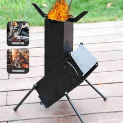 Trail u0026 Beyond Camping-Werkzeuge|Camping Im Freien-Faltbarer tragbarer Titan-BBQ-Grill – Outdoor-Kocher aus Edelstahl