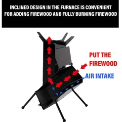 Trail u0026 Beyond Camping-Werkzeuge|Camping Im Freien-Faltbarer tragbarer Titan-BBQ-Grill – Outdoor-Kocher aus Edelstahl