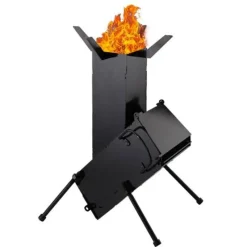 Trail u0026 Beyond Camping-Werkzeuge|Camping Im Freien-Faltbarer tragbarer Titan-BBQ-Grill – Outdoor-Kocher aus Edelstahl