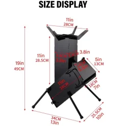 Trail u0026 Beyond Camping-Werkzeuge|Camping Im Freien-Faltbarer tragbarer Titan-BBQ-Grill – Outdoor-Kocher aus Edelstahl