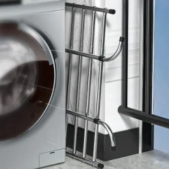 Tranquil Waters Gadgets Für Zuhause|Badezimmer-Faltbarer Wäscheständer aus Edelstahl – Platzsparender Balkon-Kleiderbügel