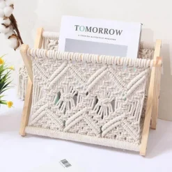 Cozy Living Wohndeko|Möbel-Faltbarer Zeitschriftenhalter aus Baumwolle – Aufbewahrungsbox für das Homeoffice