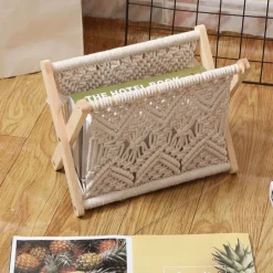 Cozy Living Wohndeko|Möbel-Faltbarer Zeitschriftenhalter aus Baumwolle – Aufbewahrungsbox für das Homeoffice