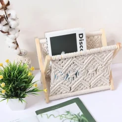 Cozy Living Wohndeko|Möbel-Faltbarer Zeitschriftenhalter aus Baumwolle – Aufbewahrungsbox für das Homeoffice