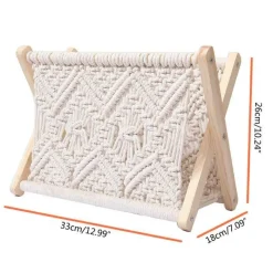 Cozy Living Wohndeko|Möbel-Faltbarer Zeitschriftenhalter aus Baumwolle – Aufbewahrungsbox für das Homeoffice