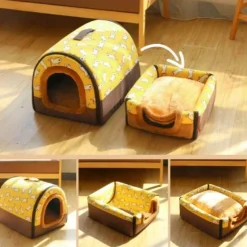 Decor Haustierzubehör|Haustierbetten-Faltbares großes Haustierhaus – gemütlicher Unterschlupf für Katzen und Hunde