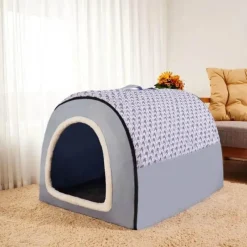 Decor Haustierzubehör|Haustierbetten-Faltbares großes Haustierhaus – gemütlicher Unterschlupf für Katzen und Hunde