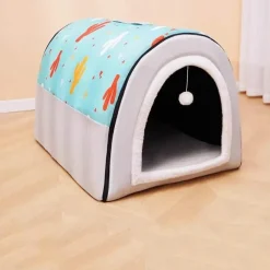 Decor Haustierzubehör|Haustierbetten-Faltbares großes Haustierhaus – gemütlicher Unterschlupf für Katzen und Hunde