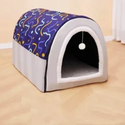 Decor Haustierzubehör|Haustierbetten-Faltbares großes Haustierhaus – gemütlicher Unterschlupf für Katzen und Hunde