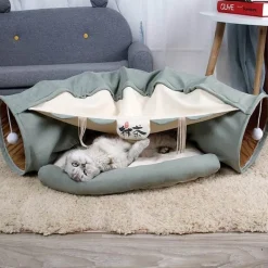 Decor Haustierzubehör|Haustierbetten-Faltbares Haustier-Tunnelbett - Katzen-Hunde-Spielhaus
