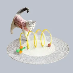 TailTrend Haustierspielzeug-Faltbares Katzentunnelspielzeug – Interaktiver Spielkanal für spannenden Katzenspaß