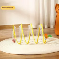 TailTrend Haustierspielzeug-Faltbares Katzentunnelspielzeug – Interaktiver Spielkanal für spannenden Katzenspaß