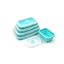 Tom Küche & Esszimmer-Faltbares Lunchbox-Set aus Silikon – langlebige Vorratsbehälter für Lebensmittel
