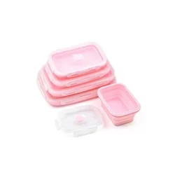 Tom Küche & Esszimmer-Faltbares Lunchbox-Set aus Silikon – langlebige Vorratsbehälter für Lebensmittel