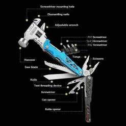 The Decor Haven Camping Im Freien|Outdoor & Garten-Faltbares Schraubendreher-Set – Kompaktes Survival-Werkzeugset