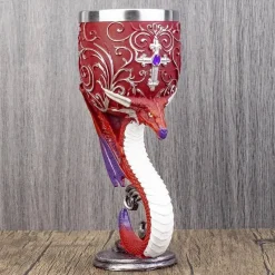 Feast u0026 Flair Küche & Esszimmer-Fantasy Kelch - Weinglas mit Einhorn, Drache, Wolf, Katze und Totenkopf