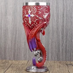 Feast u0026 Flair Küche & Esszimmer-Fantasy Kelch - Weinglas mit Einhorn, Drache, Wolf, Katze und Totenkopf
