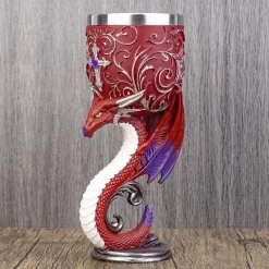 Feast u0026 Flair Küche & Esszimmer-Fantasy Kelch - Weinglas mit Einhorn, Drache, Wolf, Katze und Totenkopf