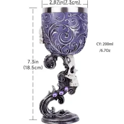 Feast u0026 Flair Küche & Esszimmer-Fantasy Kelch - Weinglas mit Einhorn, Drache, Wolf, Katze und Totenkopf