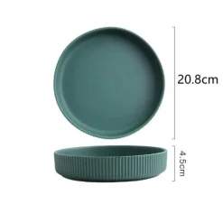 The Culinary Kit Küche & Esszimmer-Farbenfroher Essteller aus Keramik – Stilvolles Geschirr für alle Gelegenheiten