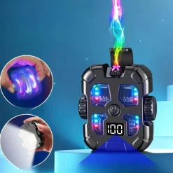 Cozy Living Camping Im Freien|Outdoor & Garten-Farbenfrohes, wiederaufladbares, flammenloses Feuerzeug – Pulslichtbogen-Design