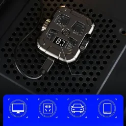 Cozy Living Camping Im Freien|Outdoor & Garten-Farbenfrohes, wiederaufladbares, flammenloses Feuerzeug – Pulslichtbogen-Design