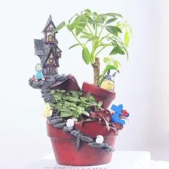 Comfort u0026 Style Wohndeko-Feengartenhaus – Kreativer Blumentopf aus Kunstharz