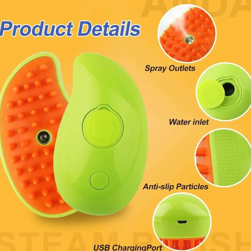 Furendo Haustierzubehör|Reinigungswerkzeuge Für Haustiere-Fellpflegekamm für Haustiere mit Sprühnebel – Erfrischungswerkzeug für Hunde und Katzen