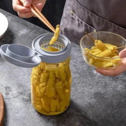 Space Savvy Küche & Esszimmer-Feuchtigkeitsbeständige Einmachgläser – Luftdichte Glasbehälter zum Einlegen