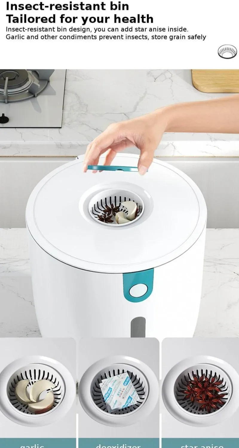 Space Savvy Küche & Esszimmer-Feuchtigkeitsbeständiger großer Reisaufbewahrungsbehälter – luftdichte Lösung zur Aufbewahrung von Lebensmitteln