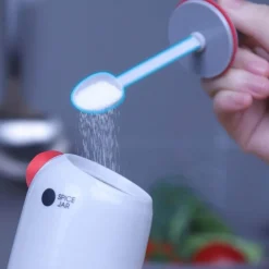 Space Savvy Küche & Esszimmer-Feuchtigkeitsbeständiges Gewürzglas – 2-in-1-Aufbewahrungsbehälter für Gewürze