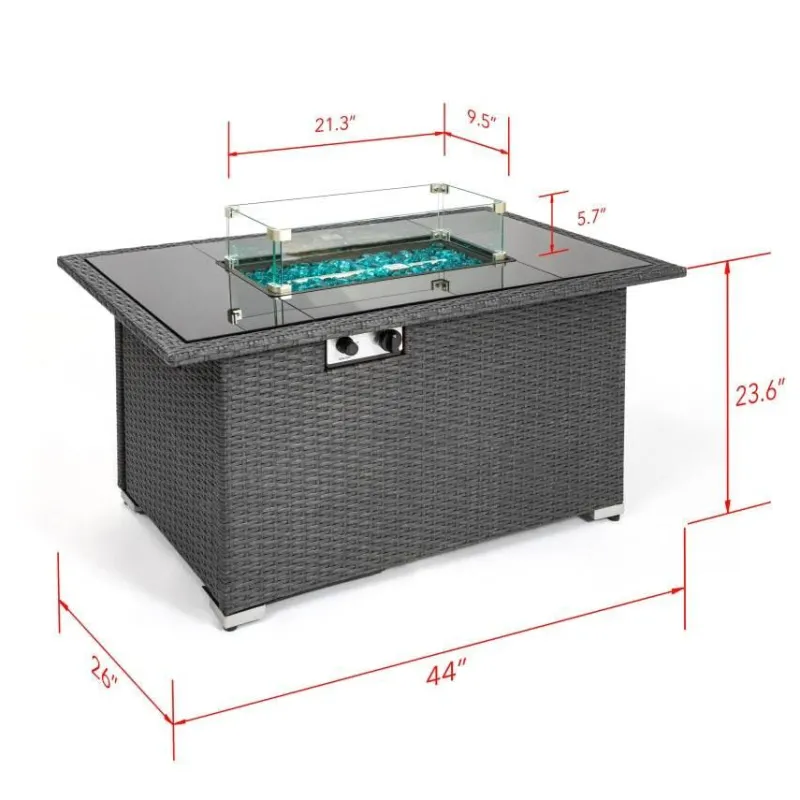 Comfort u0026 Style Camping Im Freien|Outdoor & Garten-Feuerstellentisch aus blauem Stein – Eleganter Versammlungstisch für die Terrasse im Freien