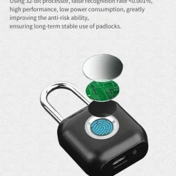 Gear Up u0026 Go Camping-Werkzeuge|Outdoor-Gadgets-Fingerabdruck-USB-Schloss – Intelligente, schlüssellose, wasserdichte Sicherheit