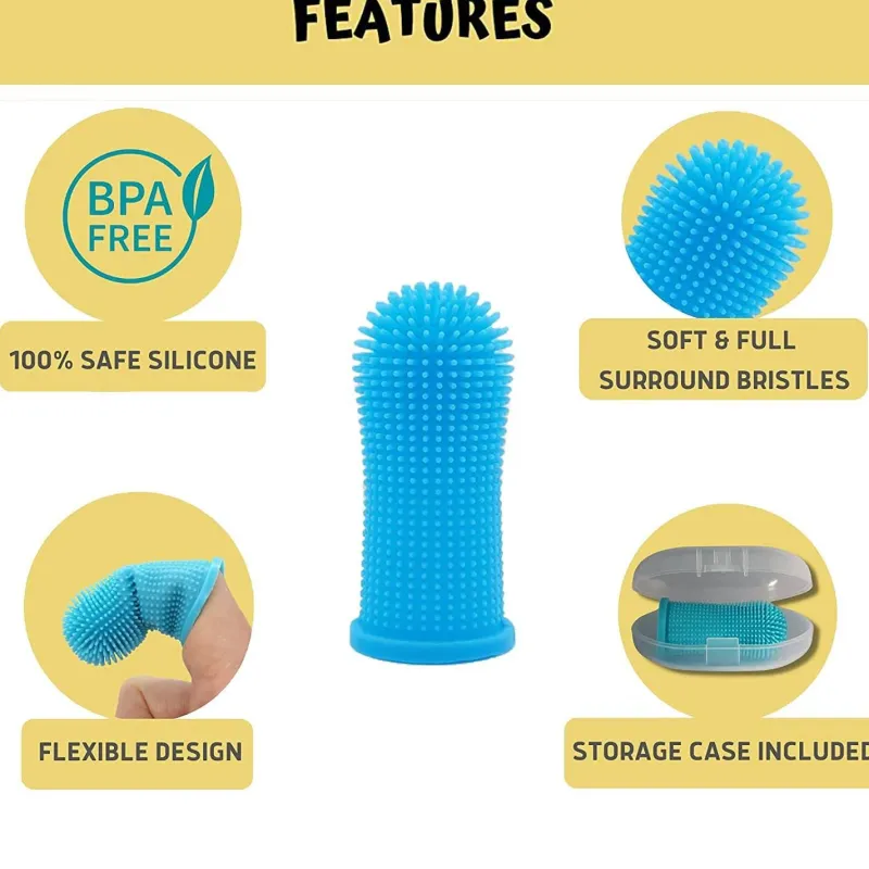 Decor Haustierzubehör|Reinigungswerkzeuge Für Haustiere-Fingerzahnbürste für Haustiere – Zahnpflegewerkzeug für Hunde und Katzen