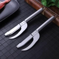 Tom Küche & Esszimmer-Fischschuppenschaber aus Edelstahl – Meeresfrüchte-Schälwerkzeug