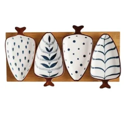 Elegance at the Table Küche & Esszimmer-Fischschwanz-Snackteller aus Keramik – Stilvolles Servierset