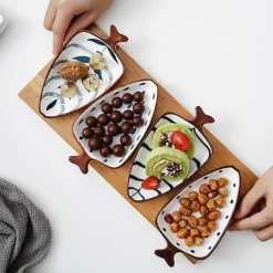 Elegance at the Table Küche & Esszimmer-Fischschwanz-Snackteller aus Keramik – Stilvolles Servierset