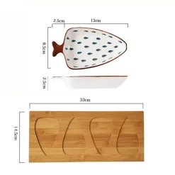 Elegance at the Table Küche & Esszimmer-Fischschwanz-Snackteller aus Keramik – Stilvolles Servierset