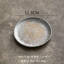 Elegance at the Table Küche & Esszimmer-Flacher Teller mit Hammermuster – Hochwertiges Keramikgeschirr