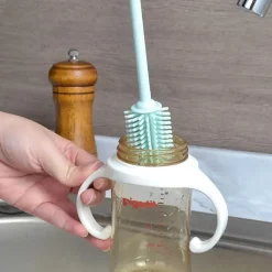 Kinder Little Nest Kinderwagen & Zubehör|Küche & Esszimmer-Flaschenbürste aus Silikon – leicht zu reinigende Babybürste mit langem Griff